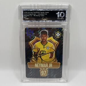 Neymar Jr Gold Signature Auto Soccer 2024 Graded 10 Brazil World Cup
